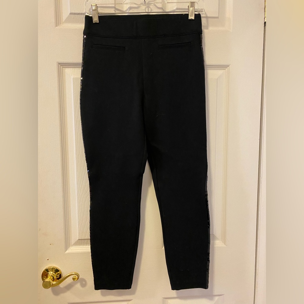 SPANX Black Stretch Tuxedo Dress Pants